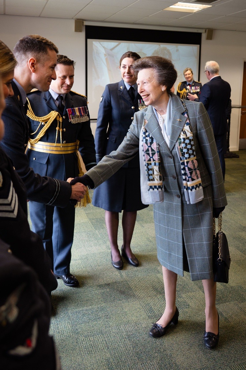 Her Royal Highness The Princess Royal meets members of Tactical Medical Wing.